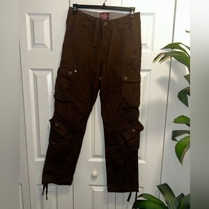 Women's Dark Brown Cargo Pants